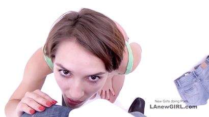 Perfect teenager looks so addicted to penis audition videos