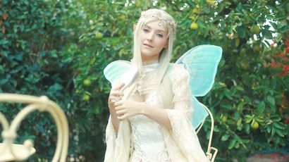 Petite blondie babe showed stunning body